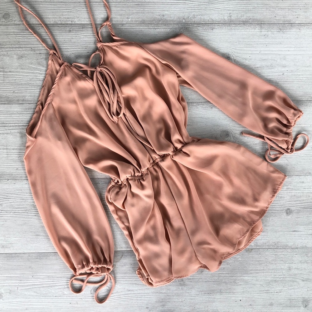 Reverse Official Cold shoulder lace up Playsuit